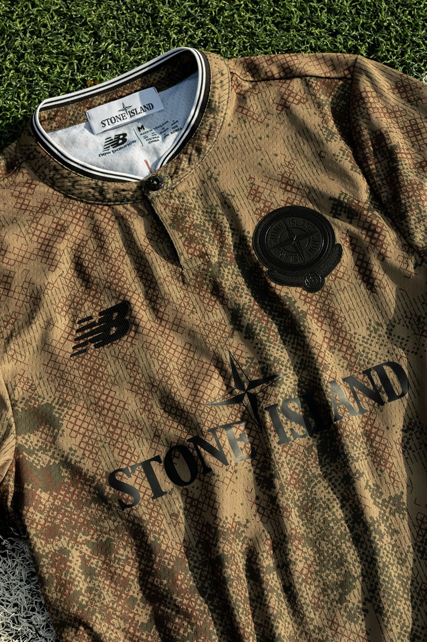 ニューバランスとストーンアイランドがフットボールコレクションを発売 New Balance Stone Island Raheem Sterling Chelsea England Football Boots Jersey Fashion Collaboration World Cup Winger Striker