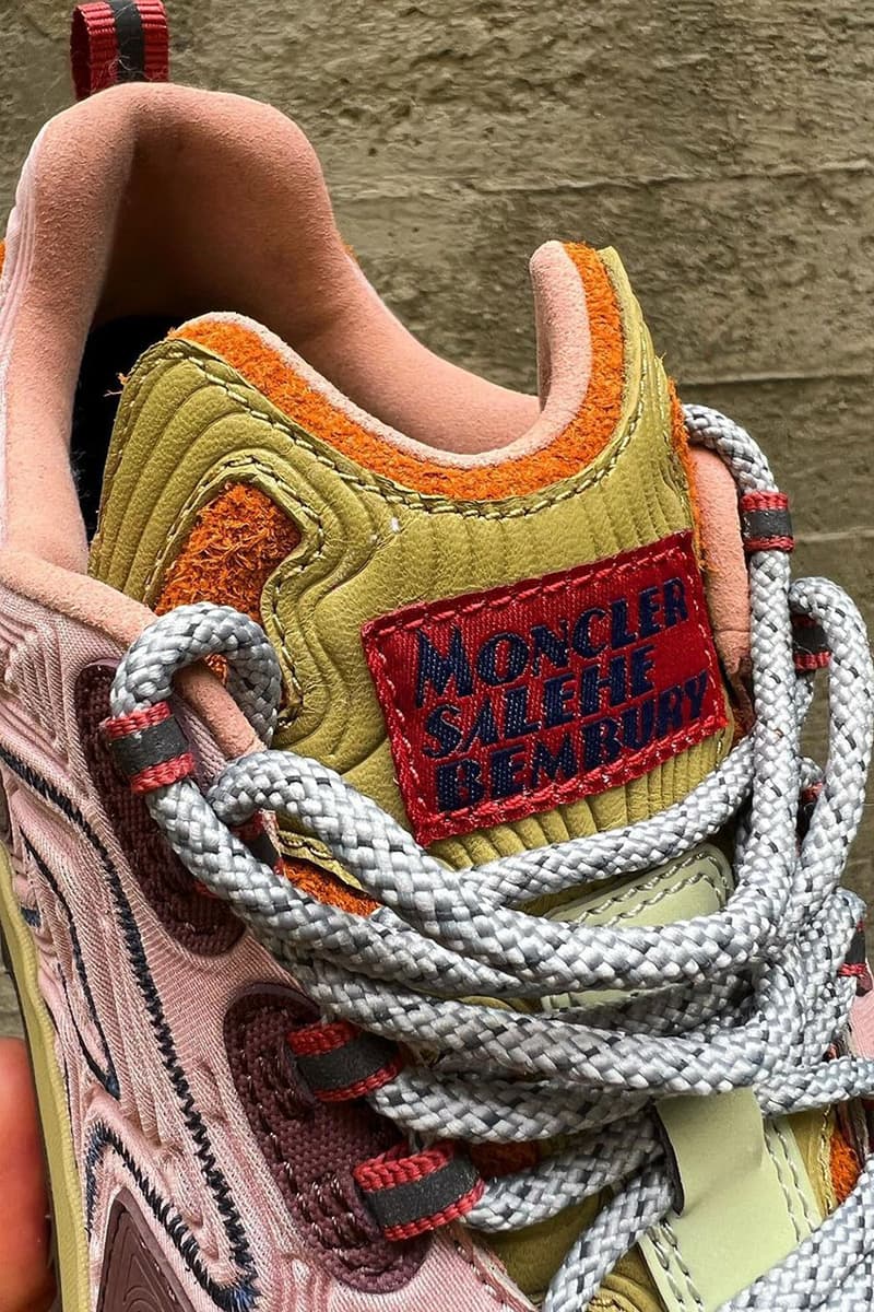 サレヘ・ベンバリーがモンクレールとのコラボシューズを公開 salehe bembury moncler sneakers pink orange red release date info store list buying guide photos price 