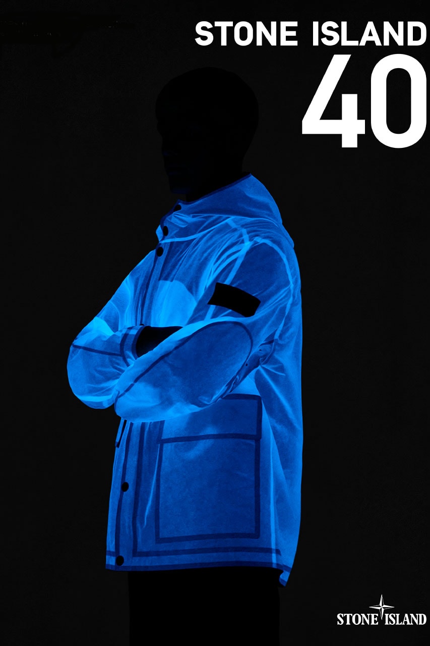 ストーンアイランドから暗闇で発光するフーデッドジャケットが登場　Stone Island “Luminescent Poly Cover Composite” has released 