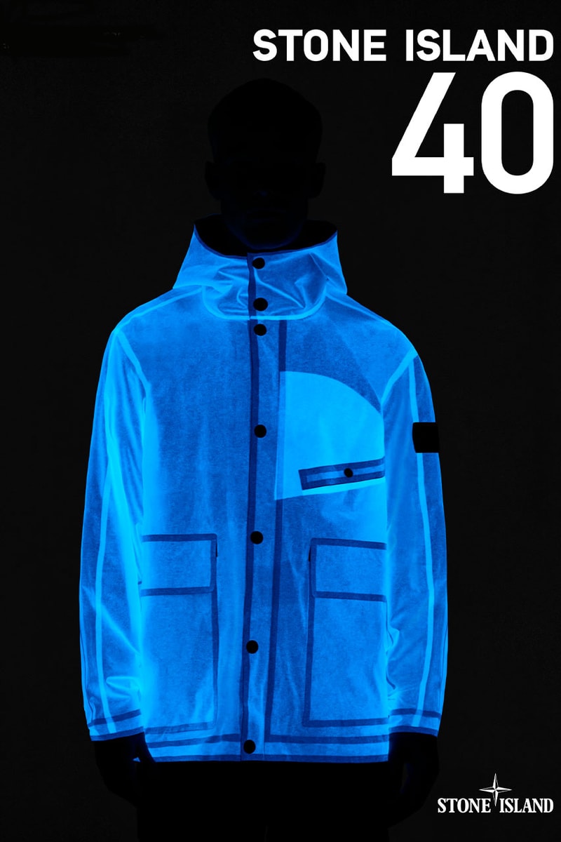ストーンアイランドから暗闇で発光するフーデッドジャケットが登場　Stone Island “Luminescent Poly Cover Composite” has released 