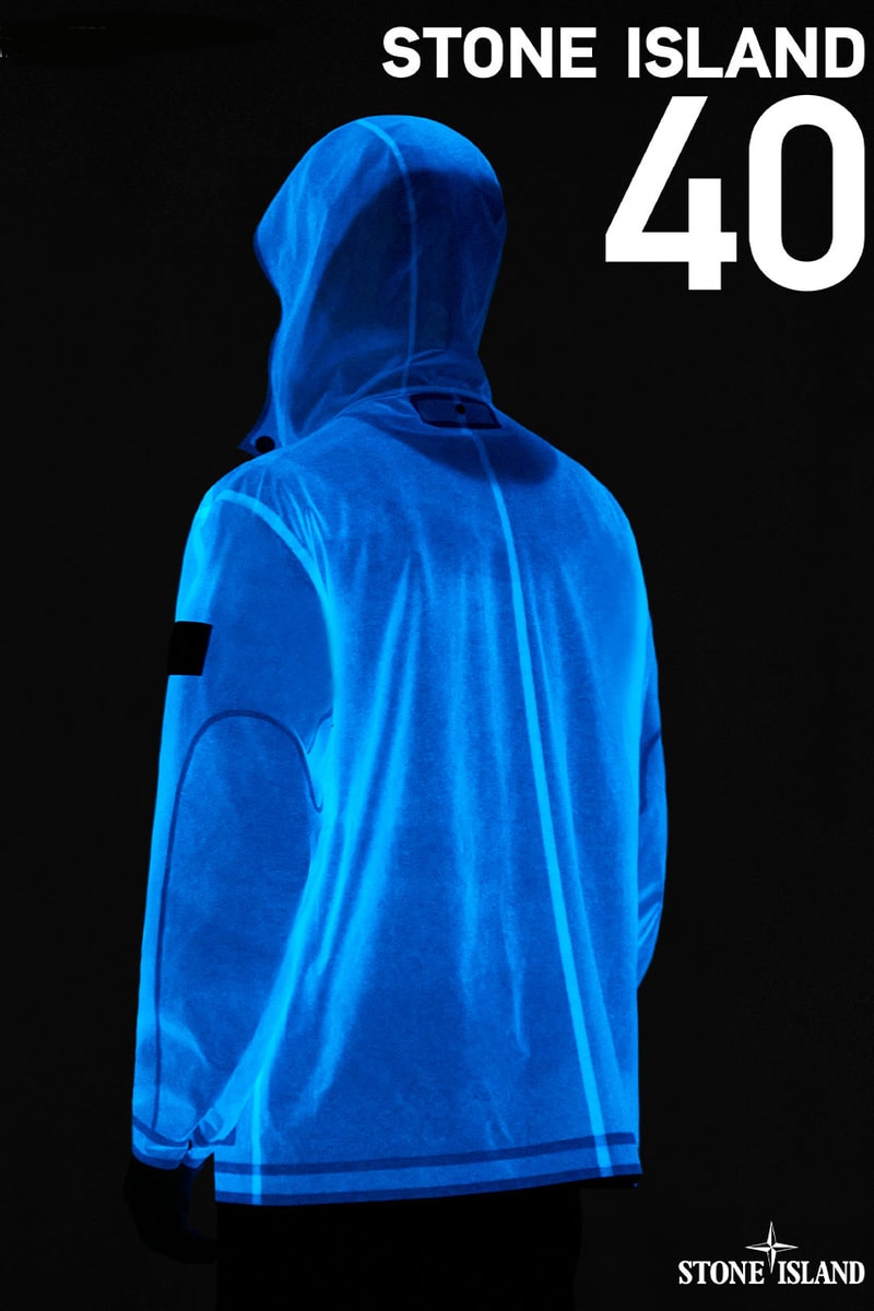 ストーンアイランドから暗闇で発光するフーデッドジャケットが登場　Stone Island “Luminescent Poly Cover Composite” has released 