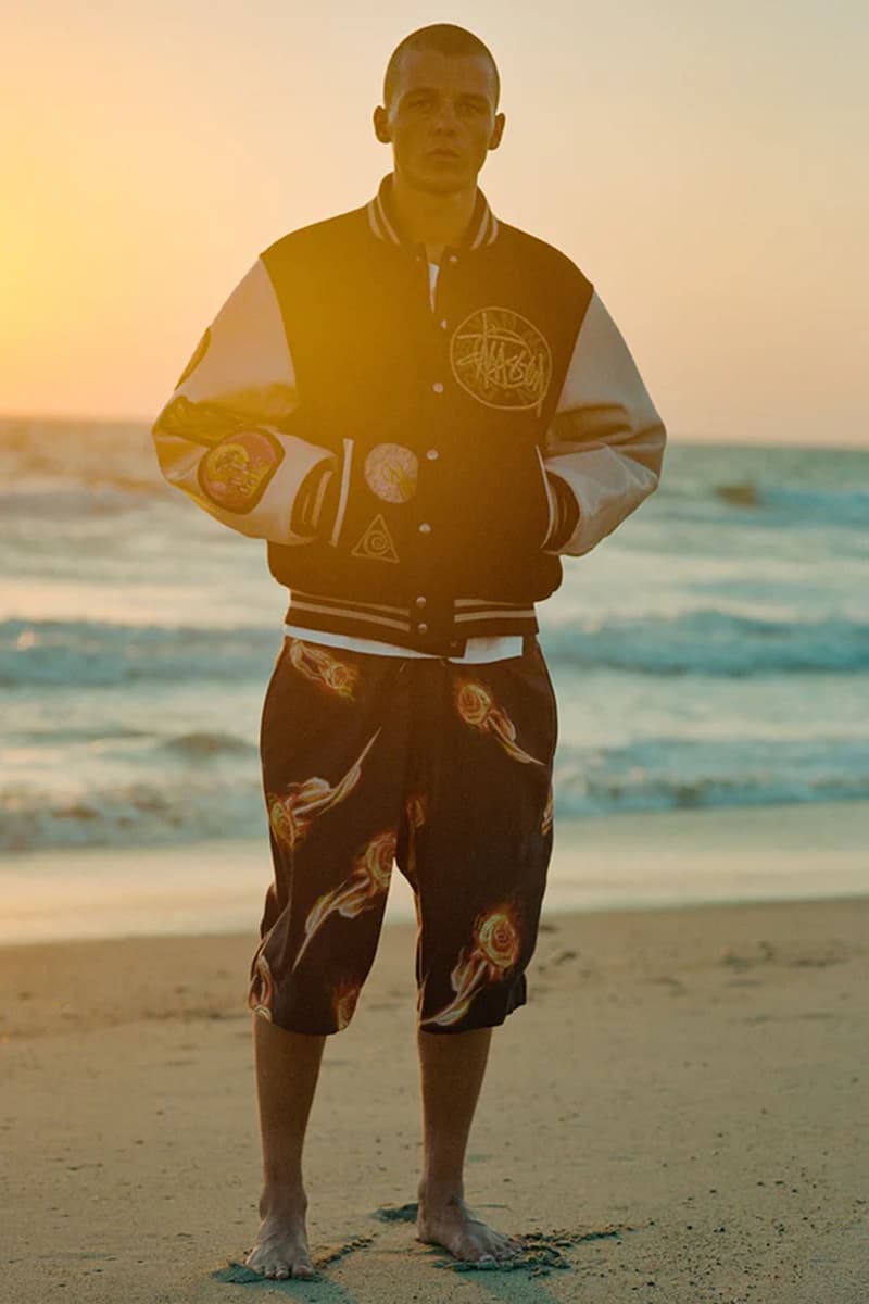 ステューシーとドリス・ヴァン・ノッテンによるコラボコレクションのルックが公開 Stussy Dries Van Noten Holiday 22 Collection Collaboration Streetwear Fashion Style Dover Street Market Beach Abstract 