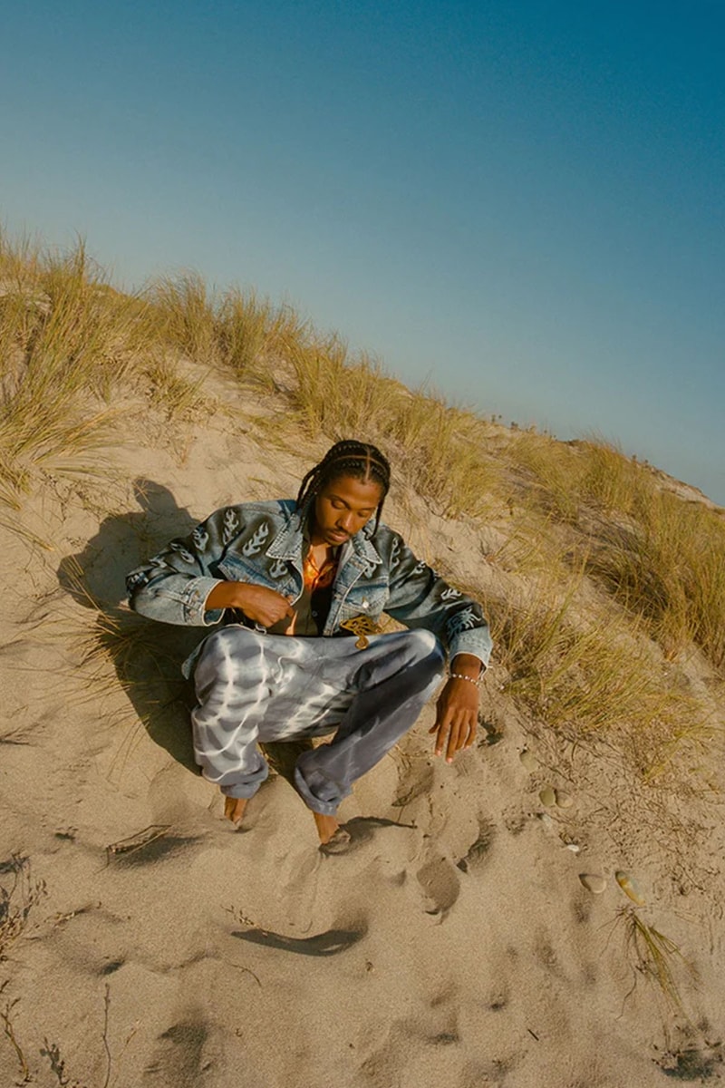 ステューシーとドリス・ヴァン・ノッテンによるコラボコレクションのルックが公開 Stussy Dries Van Noten Holiday 22 Collection Collaboration Streetwear Fashion Style Dover Street Market Beach Abstract 