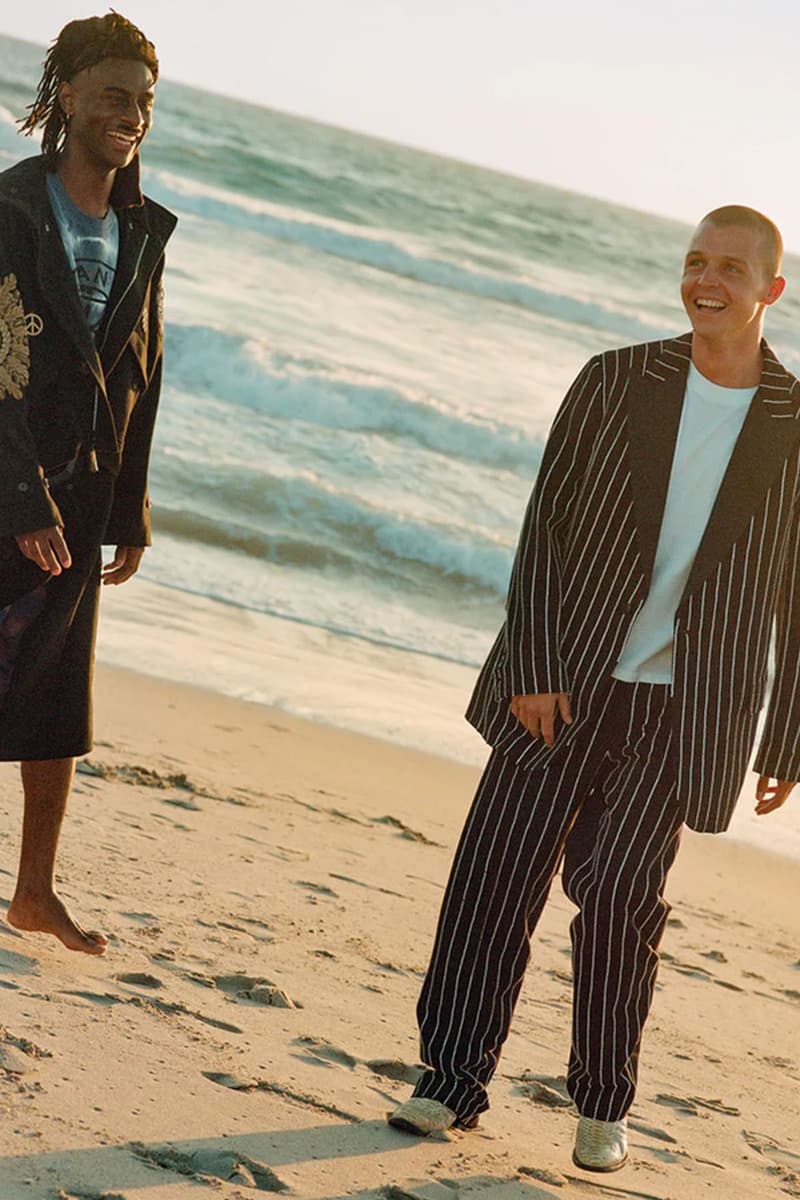 ステューシーとドリス・ヴァン・ノッテンによるコラボコレクションのルックが公開 Stussy Dries Van Noten Holiday 22 Collection Collaboration Streetwear Fashion Style Dover Street Market Beach Abstract 
