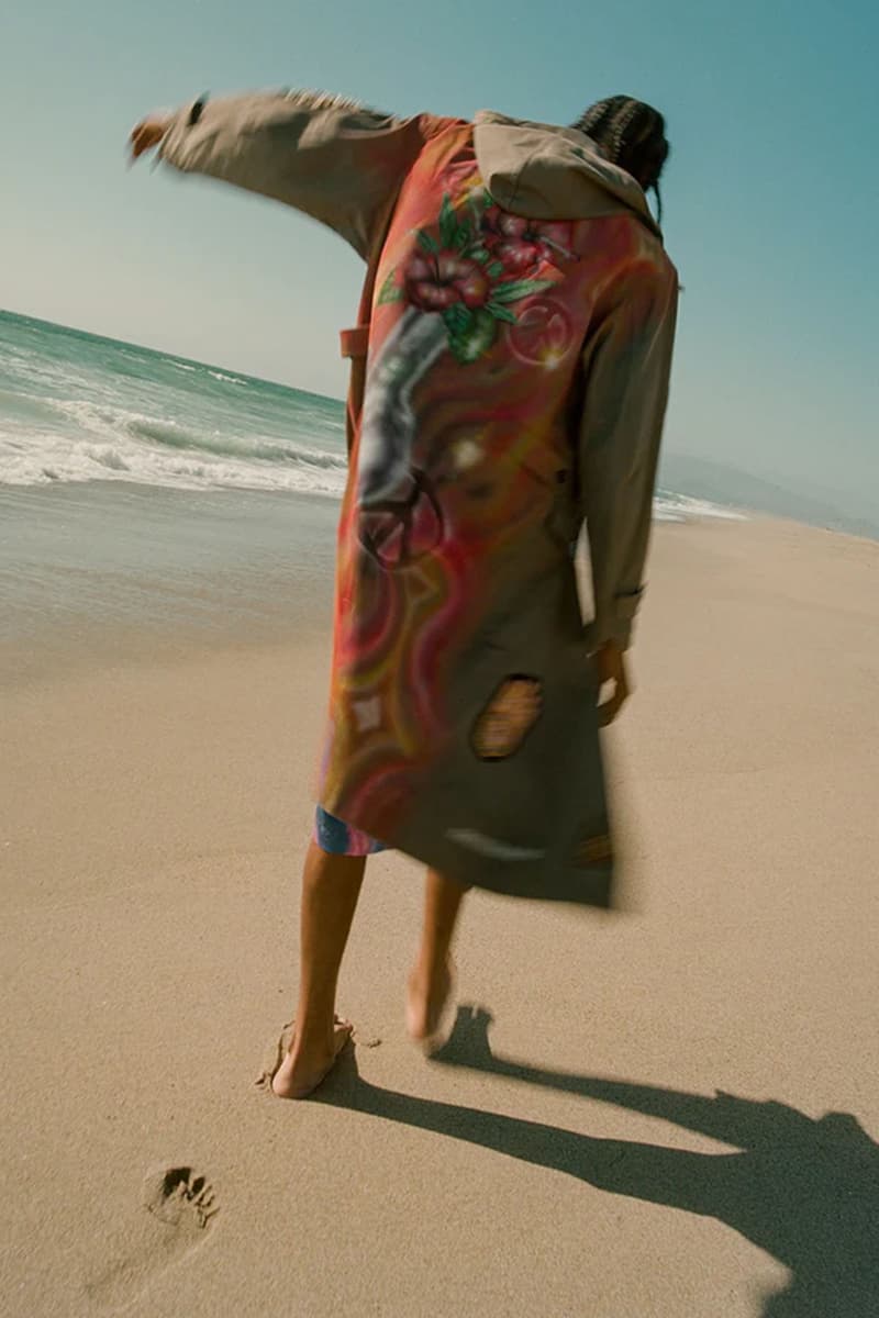 ステューシーとドリス・ヴァン・ノッテンによるコラボコレクションのルックが公開 Stussy Dries Van Noten Holiday 22 Collection Collaboration Streetwear Fashion Style Dover Street Market Beach Abstract 