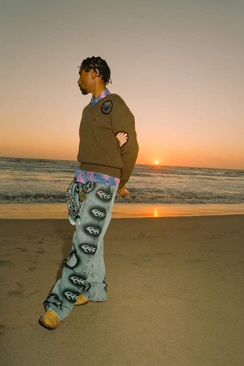 ステューシーとドリス・ヴァン・ノッテンによるコラボコレクションのルックが公開 Stussy Dries Van Noten Holiday 22 Collection Collaboration Streetwear Fashion Style Dover Street Market Beach Abstract 