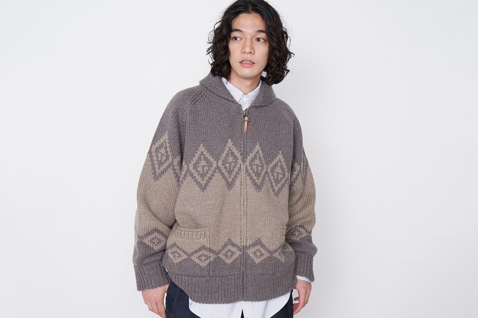 新品タグ付き デカサイ ノースフェイスパープルレーベル XL ニット 日本製