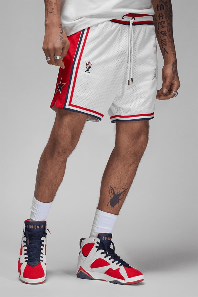 トロフィールーム x ジョーダン ブランドによるコラボアパレルコレクションが発売 trophy room jordan jacket game shorts practice shorts release date info store list buying guide photos price