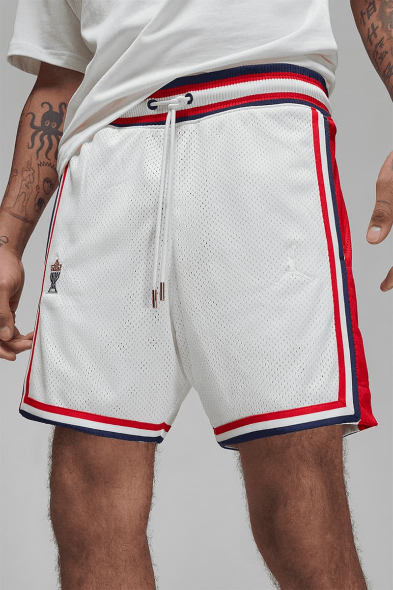 トロフィールーム x ジョーダン ブランドによるコラボアパレルコレクションが発売 trophy room jordan jacket game shorts practice shorts release date info store list buying guide photos price