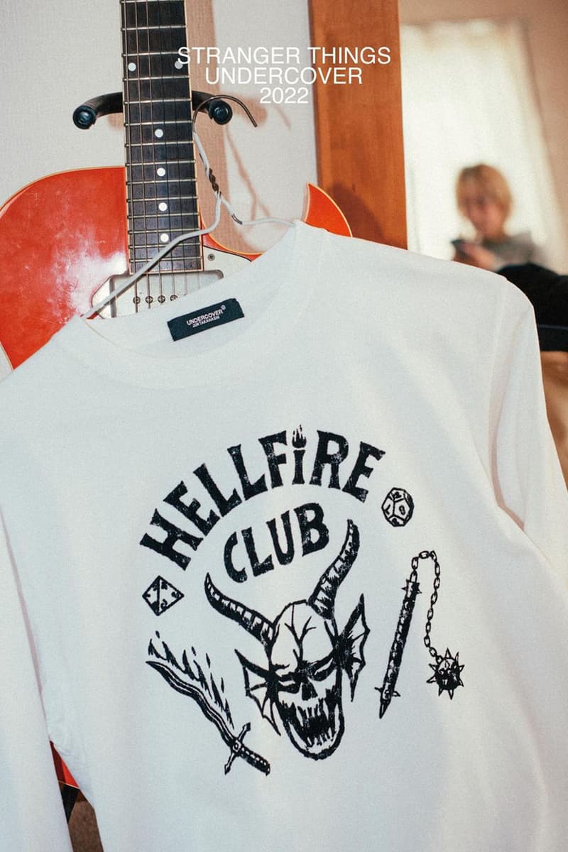 アンダーカバーが『ストレンジャー・シングス』とのコラボカプセルコレクションを発表 UNDERCOVER Netflix Stranger Things “Hellfire Club” Capsule Collection release info Jun Takahashi TAWINGS Cony Plankton