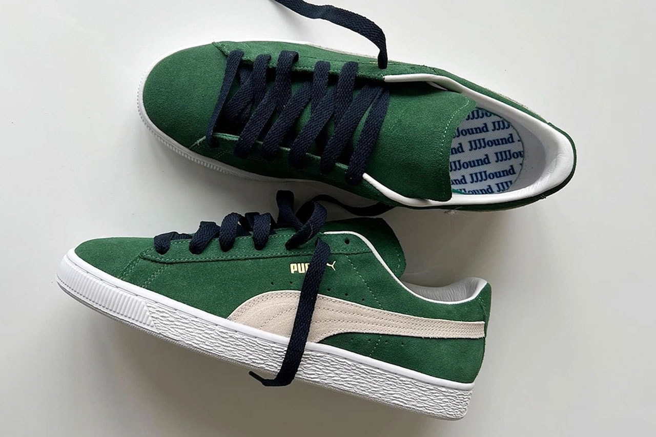 ジョウンドxプーマによるコラボスエードにグリーンを纏った別カラーウェイが浮上 JJJJound PUMA Tease Green Suede Sneaker FW22 Release Info Drop Date Details China Exclusive Instagram Shoe 