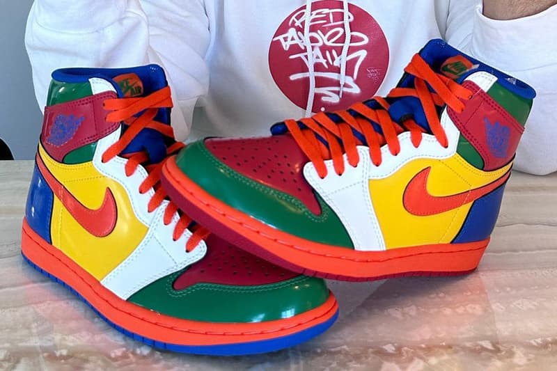 ファット・ジョーがカラフルなエアジョーダン 1 ハイ “ルービックキューブ”のサンプルを公開 Air Jordan 1 Rubik's Cube Sample Fat Joe Photos Info release date exclusive multicolor