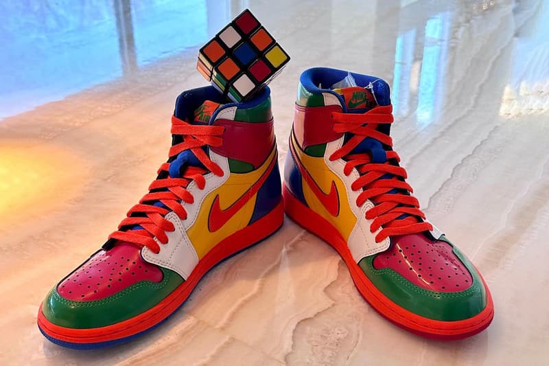 ファット・ジョーがカラフルなエアジョーダン 1 ハイ “ルービックキューブ”のサンプルを公開 Air Jordan 1 Rubik's Cube Sample Fat Joe Photos Info release date exclusive multicolor