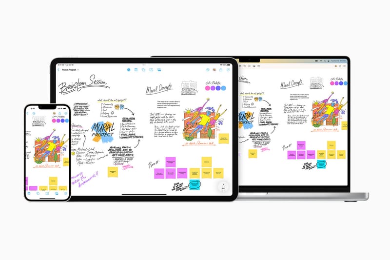 Apple がホワイトボードのように使える新機能 “フリーボード”の配信を開始