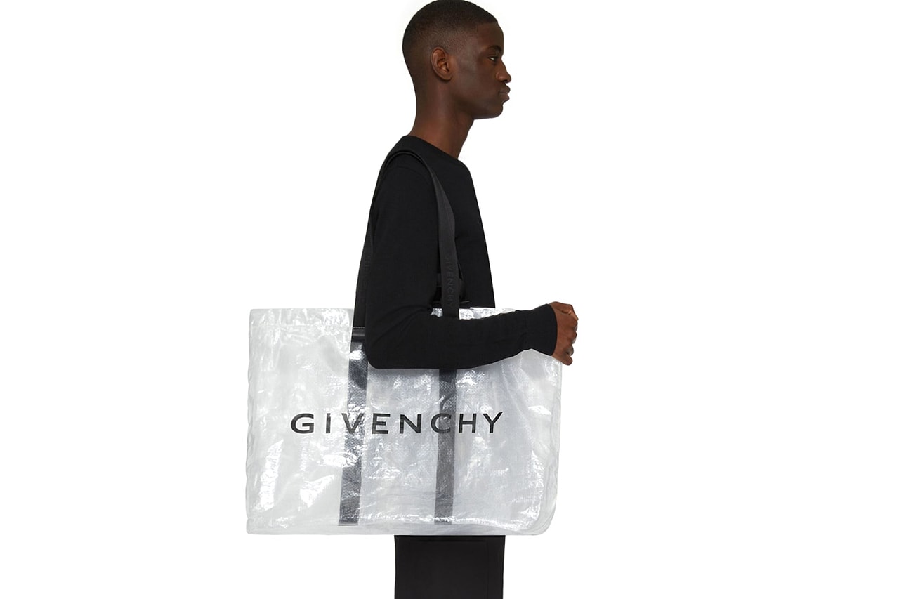 ジバンシィからショッピングバッグに着想した新作トートバッグが登場 Givenchy G-shopper XL transparent tote shopping bag Mini Black Tote Matthew M Williams Release Information Accessories Xmas Gifts