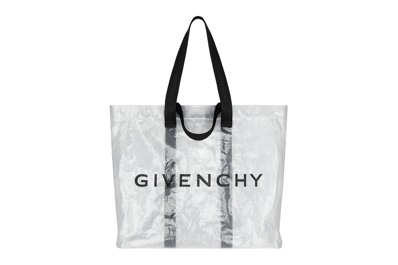 ジバンシィからショッピングバッグに着想した新作トートバッグが登場 Givenchy G-shopper XL transparent tote shopping bag Mini Black Tote Matthew M Williams Release Information Accessories Xmas Gifts