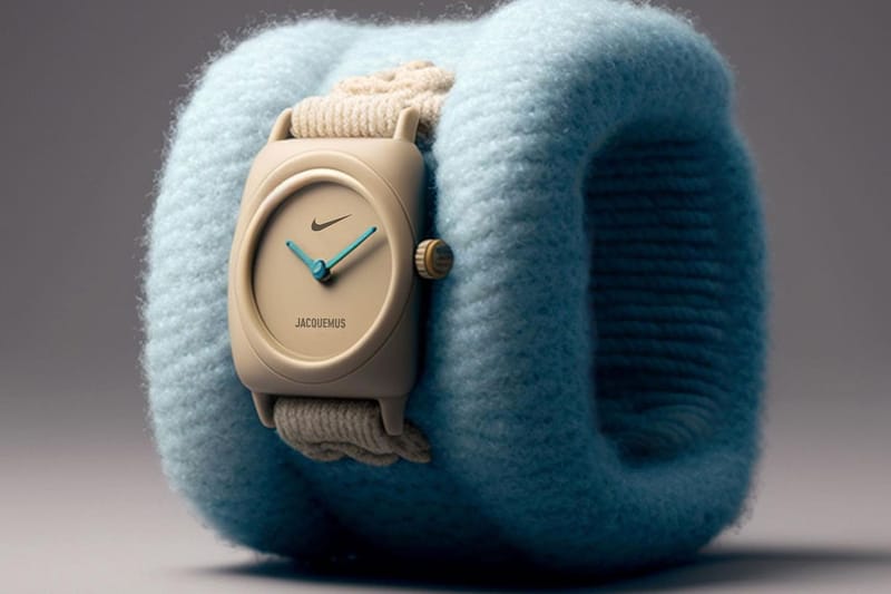 AI の生成した Nike x Jacquemus による架空のポップアップストアのコンセプト画像が公開