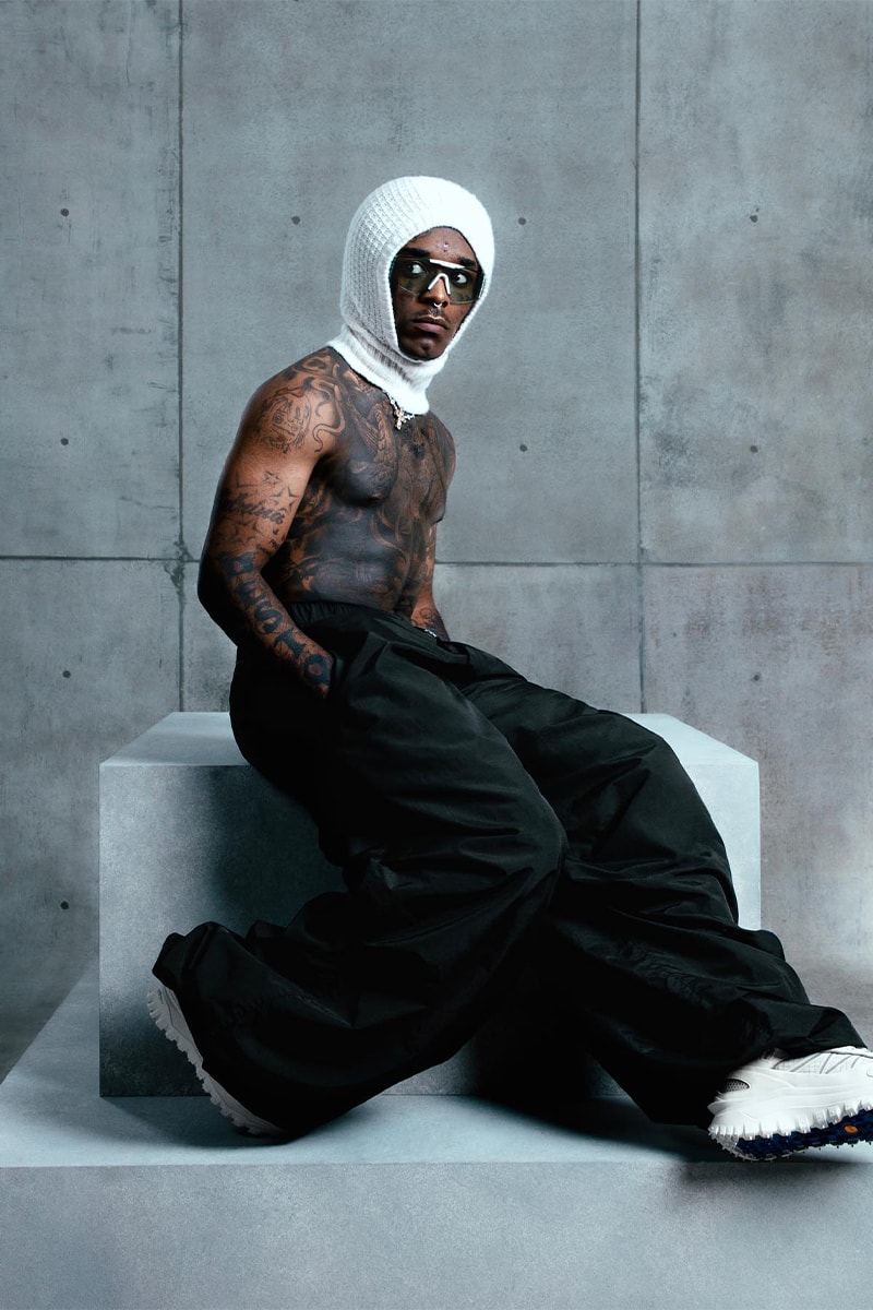 モンクレール ルネットが2022年秋冬コレクションのキャンペーンを公開 Lil Uzi Vert Fronts Moncler Lunettes Fall/Winter 2022 Campaign sunglasses balaclava ski mask atheltic sunglasses winter salomon sports rapper