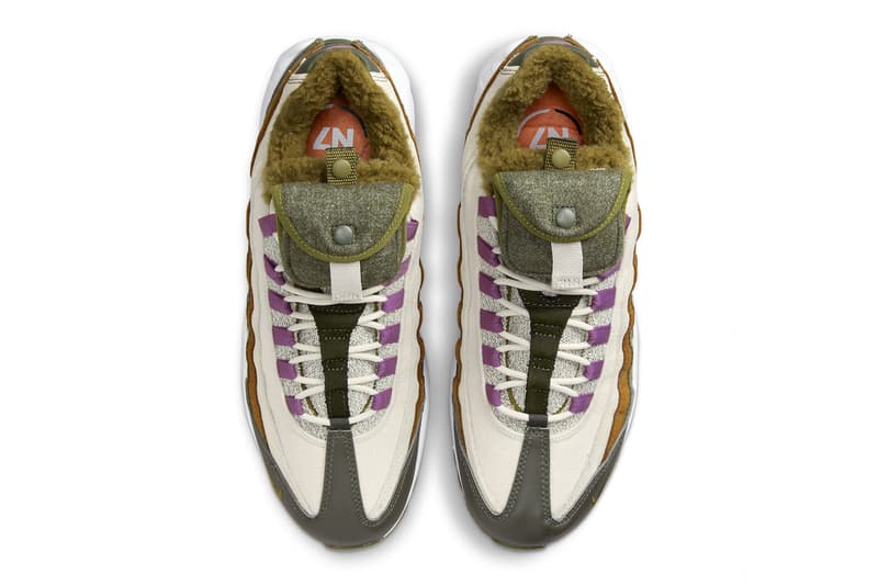 ナイキから取り外し可能なポーチを備えたエアマックス 95 “N7”が登場 nike air max 95 n7 removable stash pocket native american indigenous green yellow lilac purple release info date price