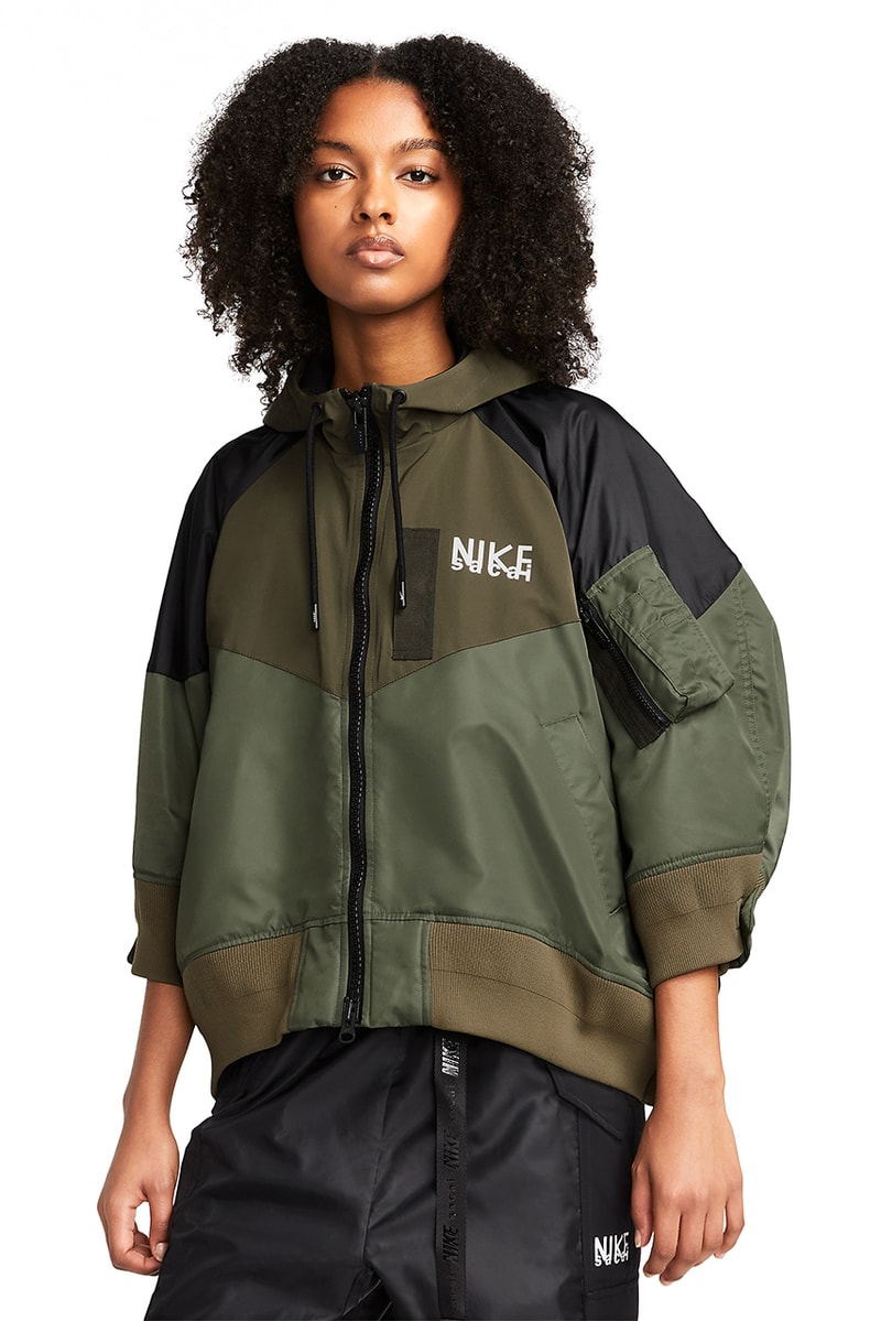 レア NIKE けろ x sacai Full Zip HD Jacket カーキ M 