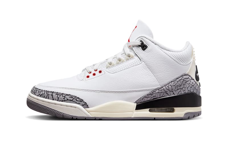 エアジョーダン 3 の35周年を記念して登場する “リイマジンド” のディテールをチェック Take a Detailed Look at the Air Jordan 3 "White Cement Reimagined"