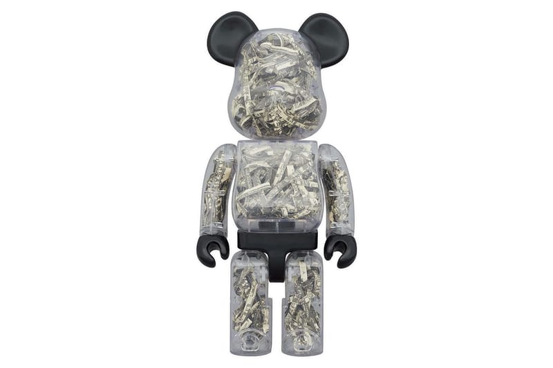 シュレッダーで裁断した河村康輔の作品を詰め込んだ BE@RBRICK 400% が登場