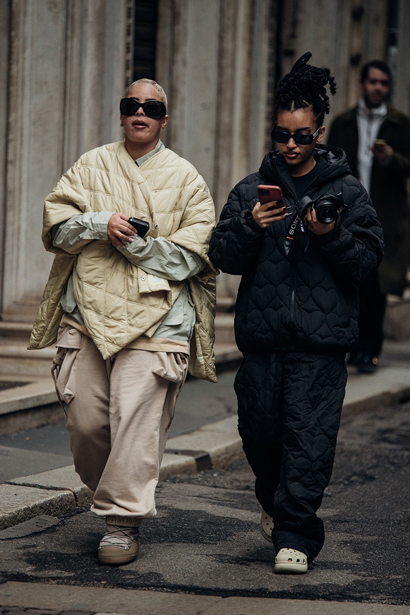 Streetstyle：ミラノ・ファッションウィーク2023年秋冬 Wild Colors and Audacious Patterns Dazzle Mens Milan Fashion Week FW23 Street Style fall winter 2023 fendi gucci adidas baguette kim jones prada raf simons charles jeffrey loverboy milanese etro charles jeffrey loverboy