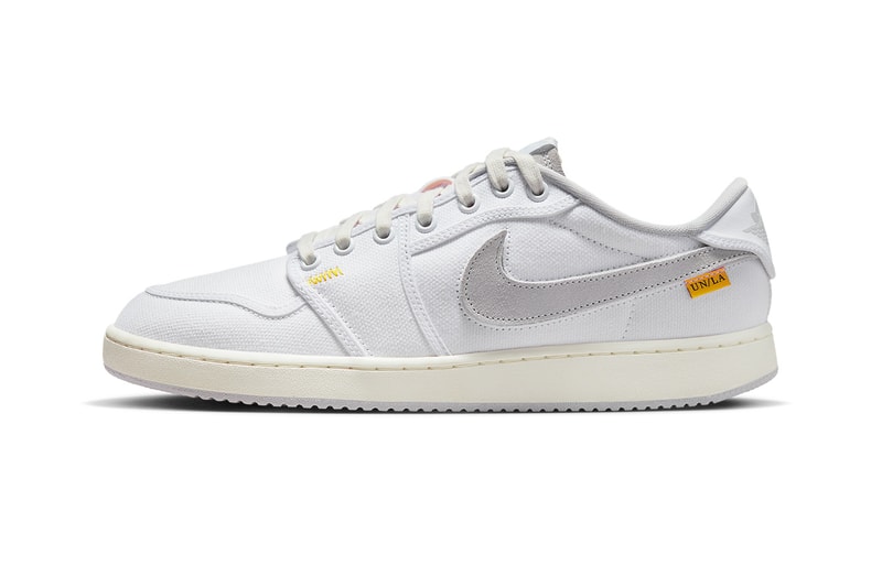 ユニオンxエアジョーダン1KOの最新ビジュアルをチェック union x air michael jordan brand 1 low ko ajko DO8912 101 white sail university gold neutral grey do8912 101 official release date info photos price store list buying guide