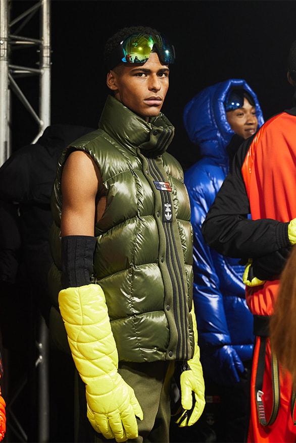 モンクレール ジーニアスとアディダス オリジナルスのコラボコレクションをチェック exclusive bts behind the scenes Adidas Moncler collaboration fall winter 2023 collection London fashion week