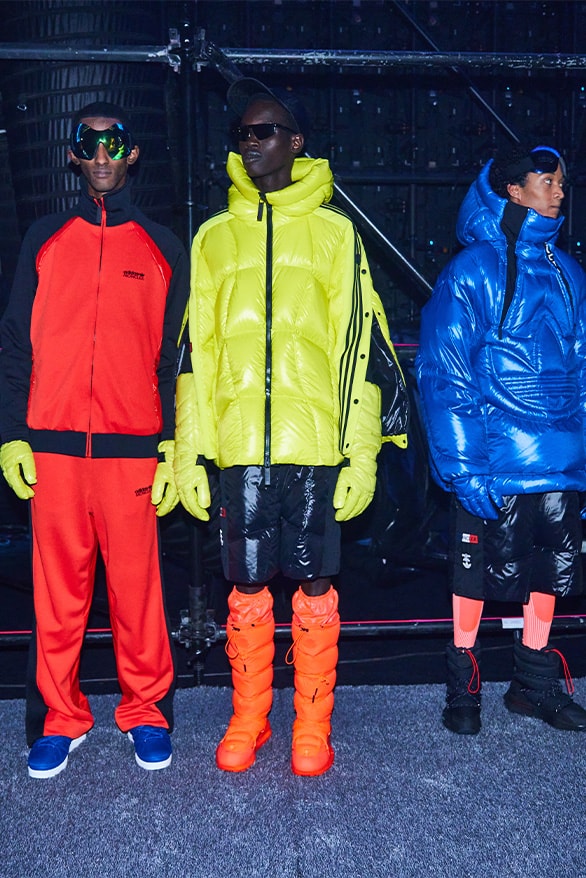 モンクレール ジーニアスとアディダス オリジナルスのコラボコレクションをチェック exclusive bts behind the scenes Adidas Moncler collaboration fall winter 2023 collection London fashion week