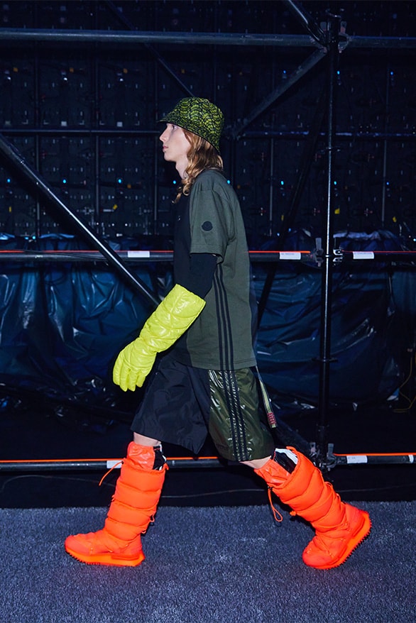 モンクレール ジーニアスとアディダス オリジナルスのコラボコレクションをチェック exclusive bts behind the scenes Adidas Moncler collaboration fall winter 2023 collection London fashion week