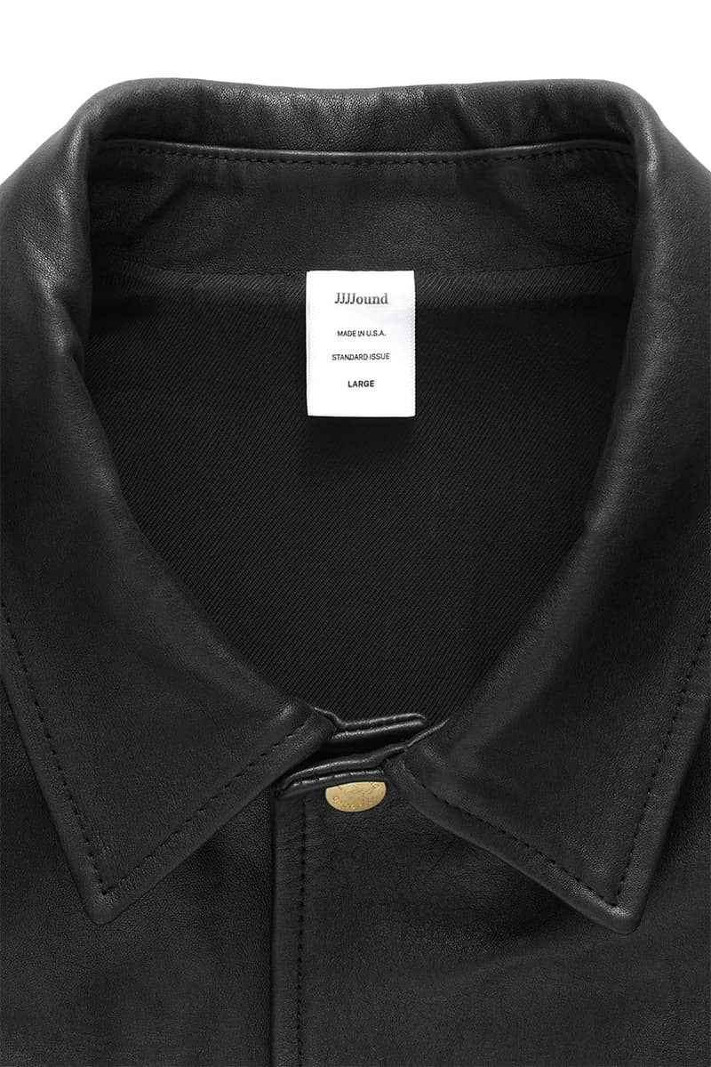 ジョウンドがブランド史上初となるレザージャケットを発売 jjjjound leather jacket black ecco leather release date info store list buying guide photos price 