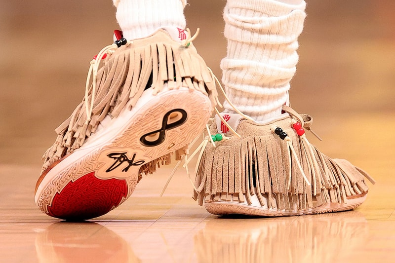 カイリー・アービングが visvim 風の Nike のカスタムバッシュを NBA オールスターで着用