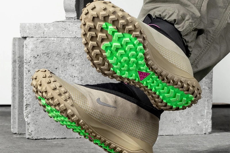 ナイキ エーシージーからマウンテン フライ ゴアテックス “カーキ” が待望の復刻 Nike Mountain Fly GORE-TEX Hiking Shoe Khaki Sneakers Footwear Swoosh GORE-TEX Outerwear Rubber Outsole 