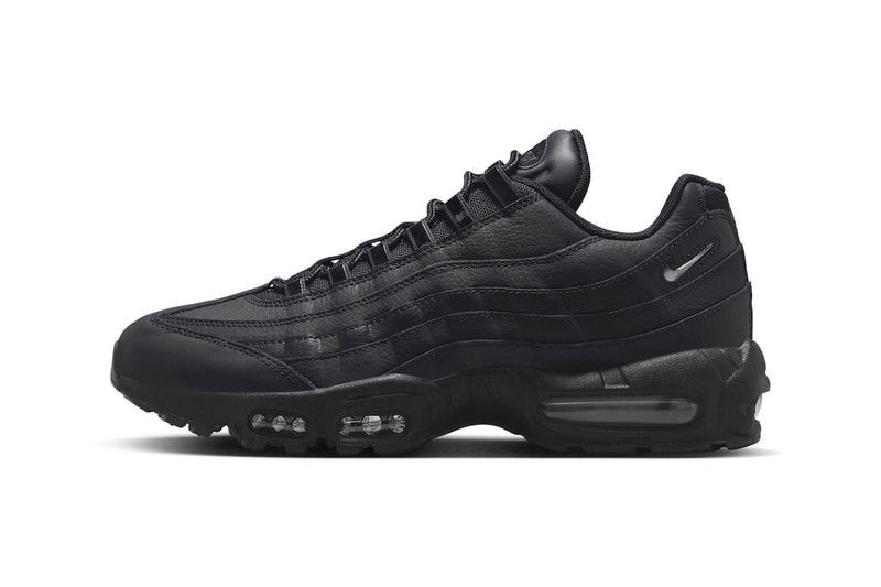 Nike Air Max 95 Arrives in a Stealthy "Triple Black" Rendition FN7273-001 Release info all black metallic silver anthracite shoes sneakers