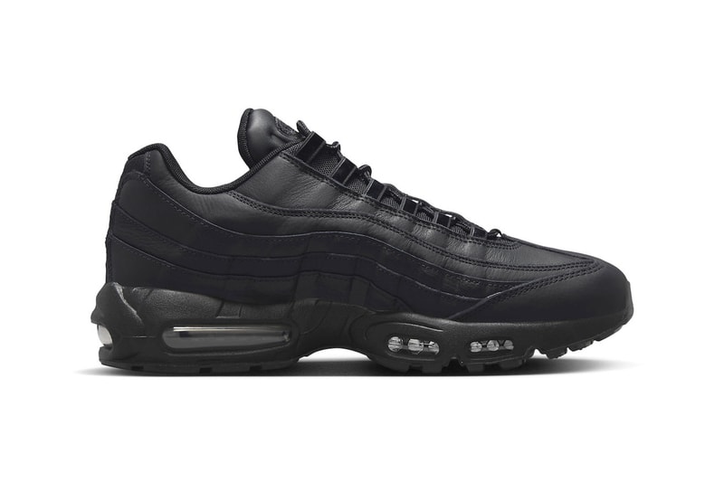 Nike Air Max 95 Arrives in a Stealthy "Triple Black" Rendition FN7273-001 Release info all black metallic silver anthracite shoes sneakers
