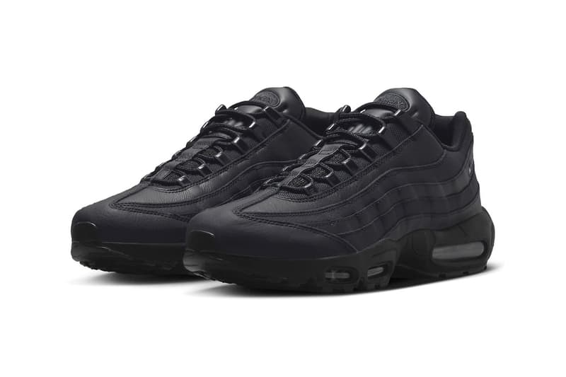 Nike Air Max 95 Arrives in a Stealthy "Triple Black" Rendition FN7273-001 Release info all black metallic silver anthracite shoes sneakers