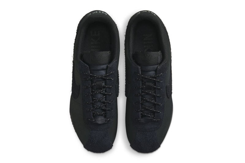 ナイキ コルテッツからシックな印象の最新作 “トリプル ブラック”が登場か Nike Cortez PRM Surfaces in "Triple Black" and Shaggy Suede Details release info premium