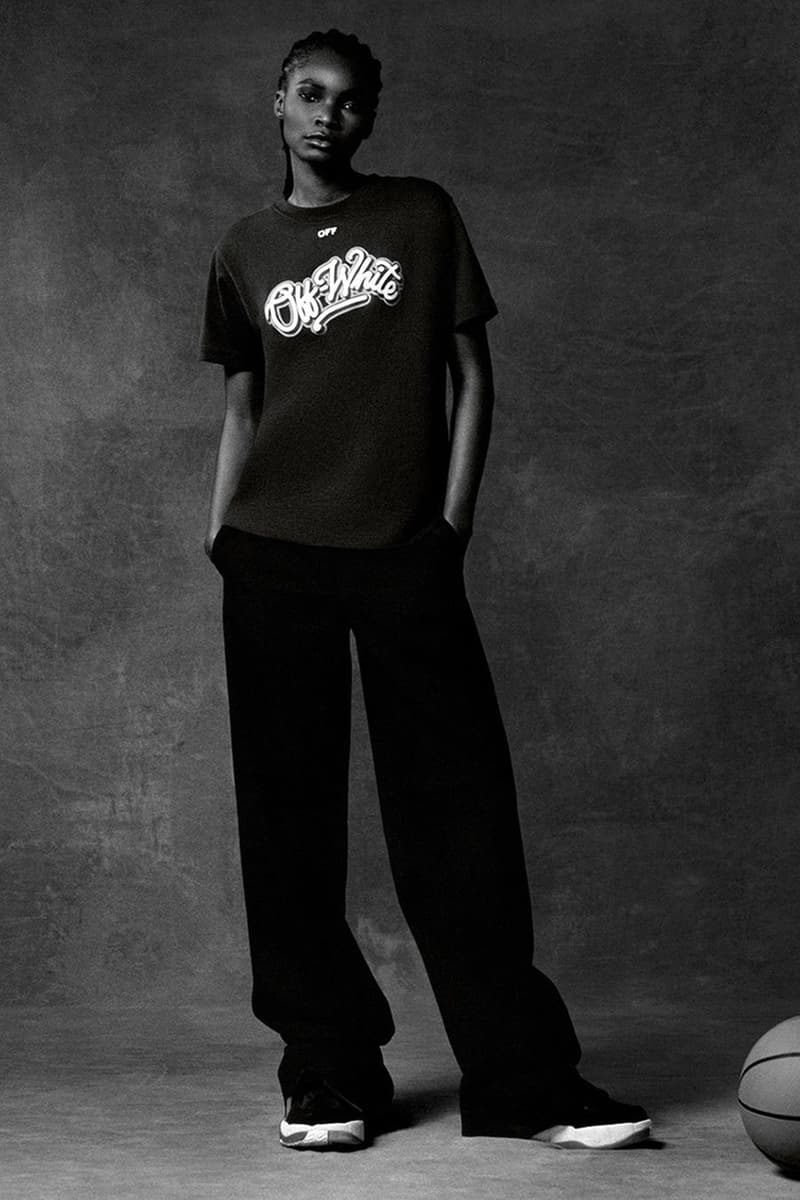 オフホワイト™ x NBA シカゴ・ブルズによるコラボコレクションがついに発売 off white chicago bulls varsity jacket tee virgil abloh don c release info date store list buying guide photos price