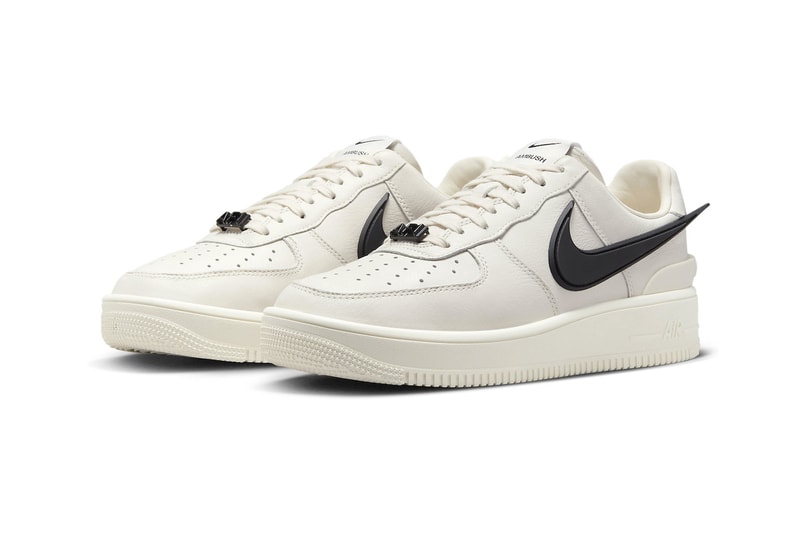 アンブッシュ®︎xナイキによるコラボエアフォース1から新色が発売 AMBUSH Nike Air Force 1 phantom black tailpipe swoosh release info date price