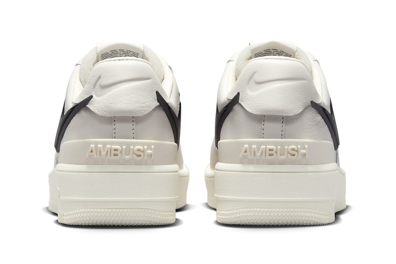 アンブッシュ®︎xナイキによるコラボエアフォース1から新色が発売 AMBUSH Nike Air Force 1 phantom black tailpipe swoosh release info date price
