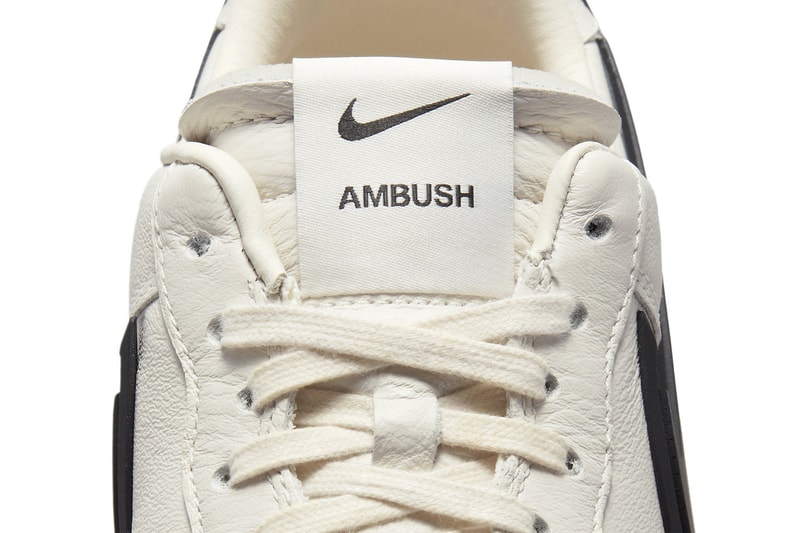 アンブッシュ®︎xナイキによるコラボエアフォース1から新色が発売 AMBUSH Nike Air Force 1 phantom black tailpipe swoosh release info date price