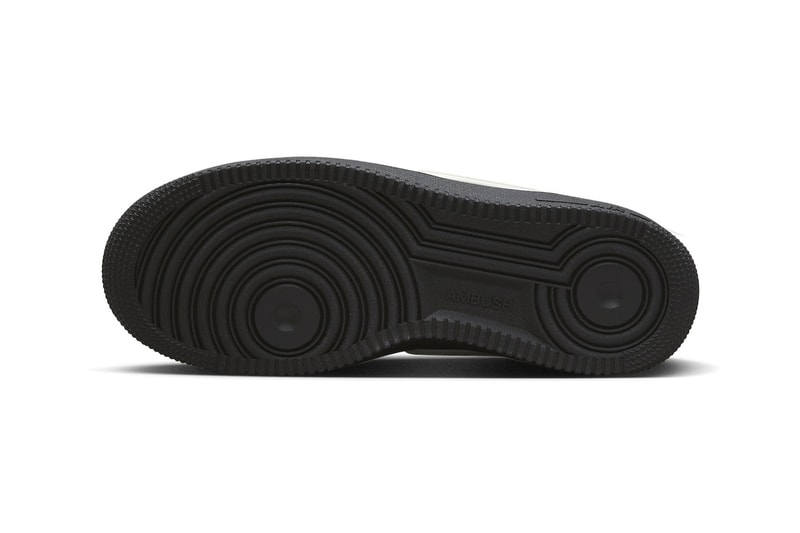 アンブッシュ®︎xナイキによるコラボエアフォース1から新色が発売 AMBUSH Nike Air Force 1 phantom black tailpipe swoosh release info date price