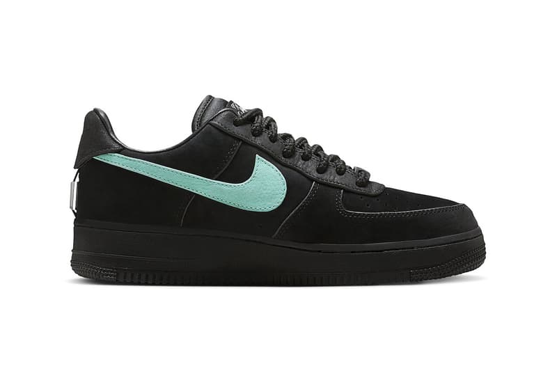 ティファニー x ナイキエアフォース 1 “1837” の国内発売情報が解禁 Tiffany and Co Nike Air Force 1 Low  black leather suede teal laces sterling silver 400 usd dz1382 001 release info date price  