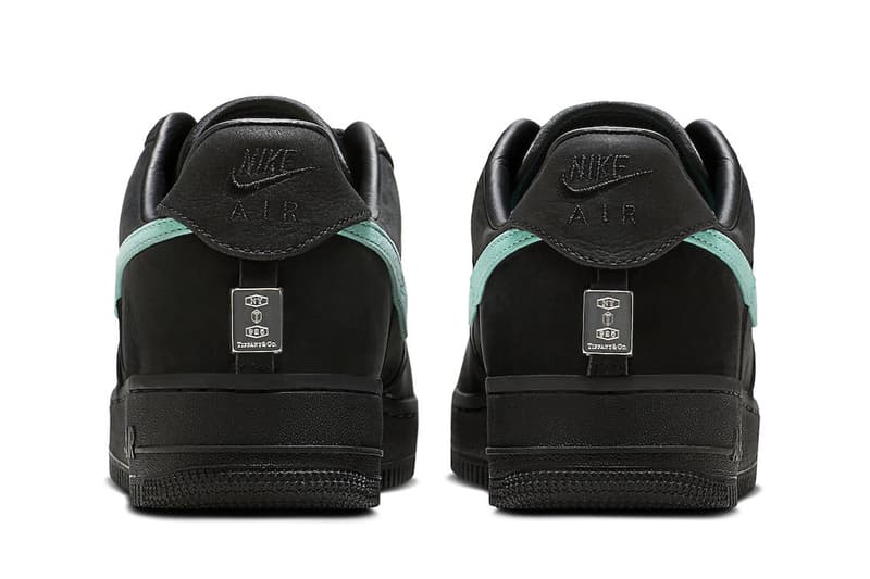 ティファニー x ナイキエアフォース 1 “1837” の国内発売情報が解禁 Tiffany and Co Nike Air Force 1 Low  black leather suede teal laces sterling silver 400 usd dz1382 001 release info date price  