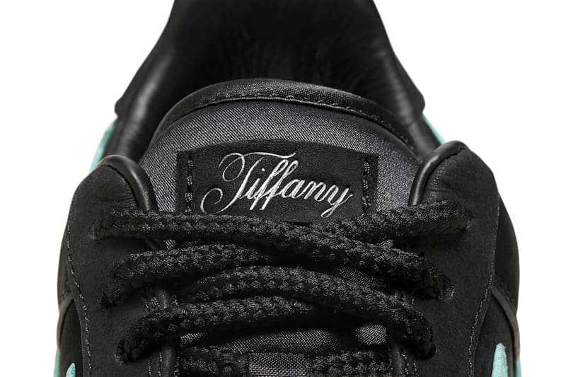 ティファニー x ナイキエアフォース 1 “1837” の国内発売情報が解禁 Tiffany and Co Nike Air Force 1 Low  black leather suede teal laces sterling silver 400 usd dz1382 001 release info date price  