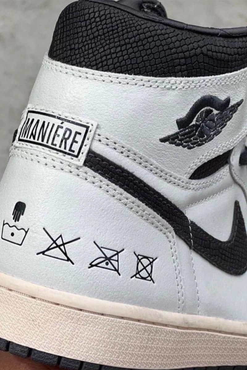 アママニエールxエアジョーダン 1 “Hand Wash Cold”のサンプル画像が浮上 a ma maniere air michael jordan brand 1 hand wash cold sample photos info sneak peek release date buying guide