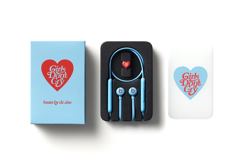 ビーツバイドクタードレxガールズドントクライによるコラボビーツフレックスが発売 Beats Girls Dont Cry collab release info date price tokyo verdy wasted youth blue red heart charm jasmine daniels