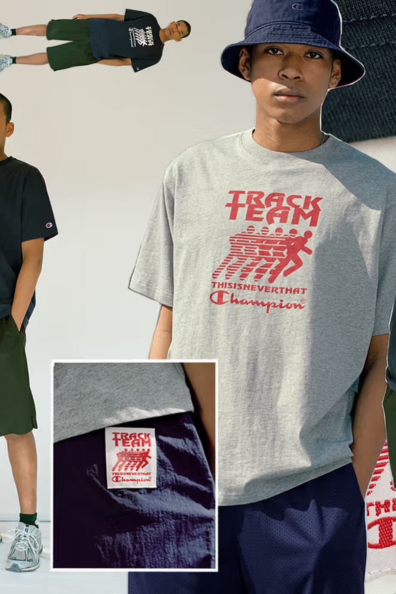 ディスイズネバーザットxチャンピオンによるコラボコレクション第2弾が発売 Champion Unveils Second Collaboration With thisisneverthat ss23 spring summer 2023 athletic athleisure mesh shorts sweatpants vintage collegiate varsity