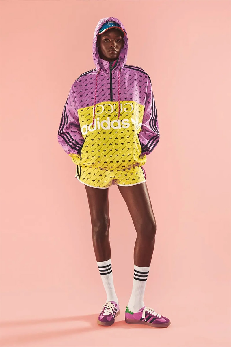 アディダス x グッチから2023年春夏コレクションが登場 adidas gucci zx8000 gazelle apparel ss23 tracksuits bucket hats shorts jackets tees monogram release date info store list buying guide photos price 